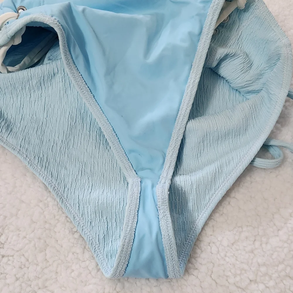 New!Frankie's Bikinis Kylee Lace-up One Piece Swimsuit:L‎